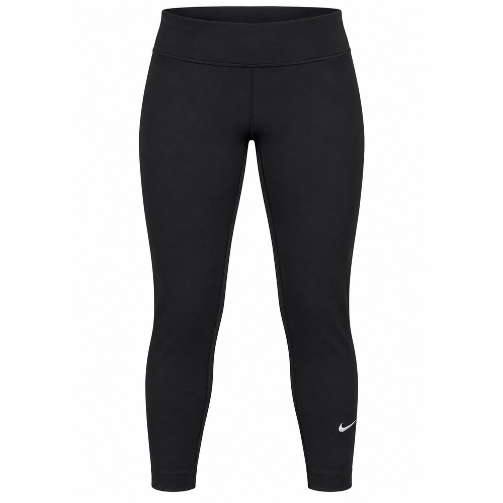 Nike Womens XL Black Cropped Leggings Essential Swoosh Logo RN56323